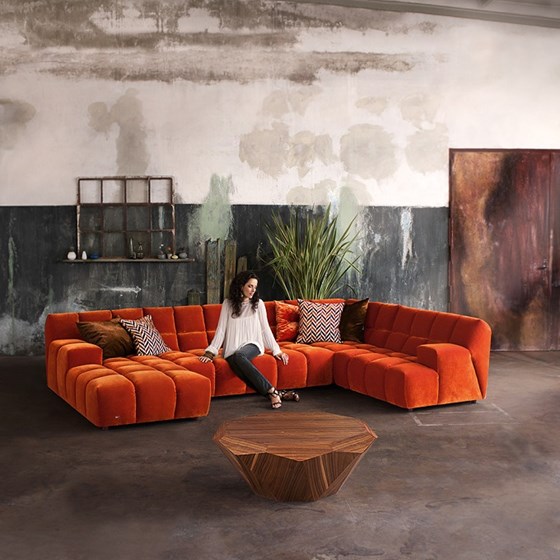 BRETZ OCEAN 7 groot DESIGN HOEKSALON KOPEN modulaire design zetel en salons terracotta
